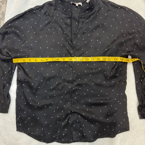 Vince Black Blouse with White Dots quiet luxury - Picture 6 of 8